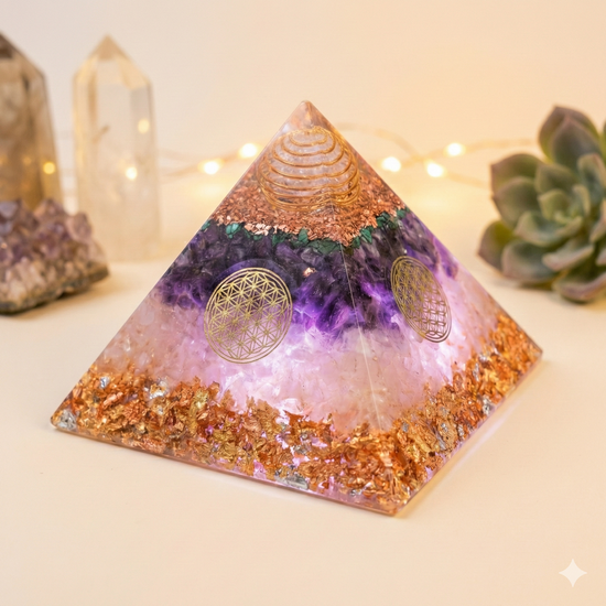 Golden Flow® Orgonit Pyramide - Kraftvolle Energie & Lebensfluss